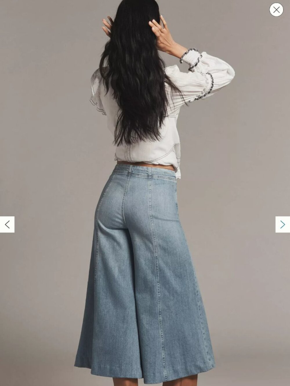 Pilcro for Anthropologie Cropped Wide Leg Jeans Size 33 - Picture 2 of 12